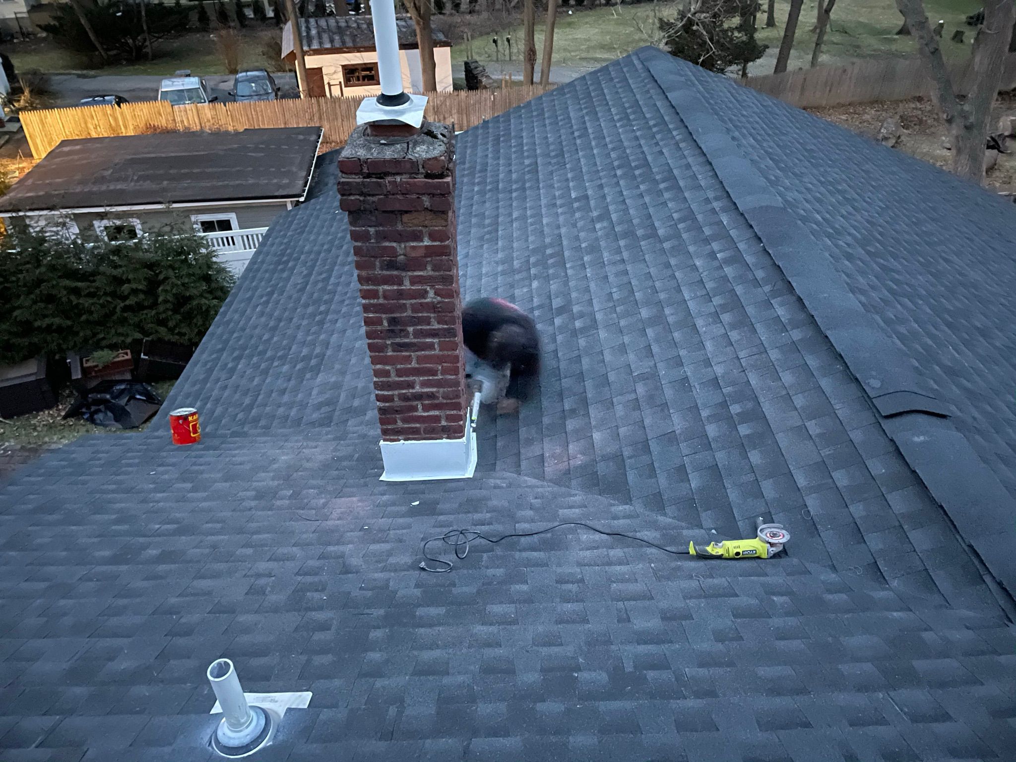 Chimney service in action