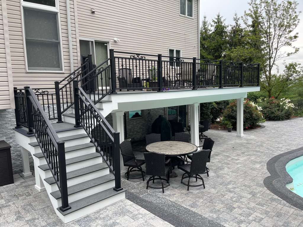 Covered backyard patio project in Ridgewood NJ