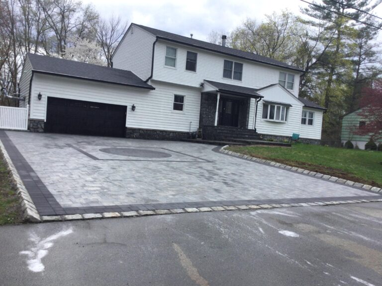 Large paver driveway in Lincoln Park NJ