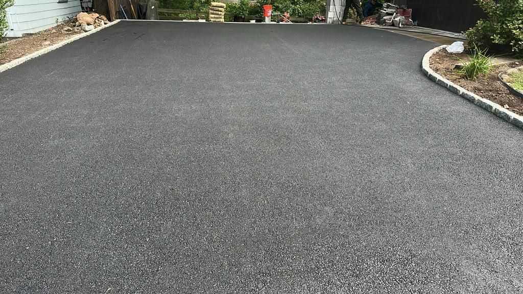 Finished asphalt driveway in Millburn NJ