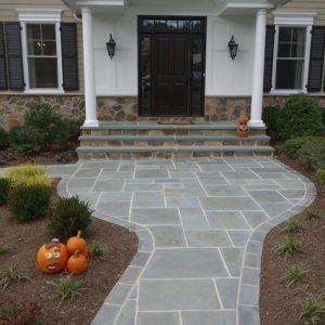 Bluestone front entrance and walkway in Cranford NJ