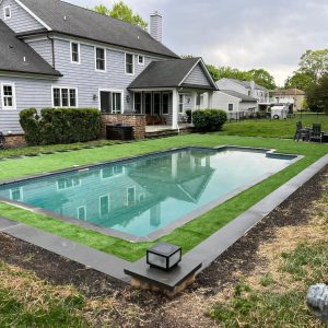 Poolside paver patio in Wall Township NJ