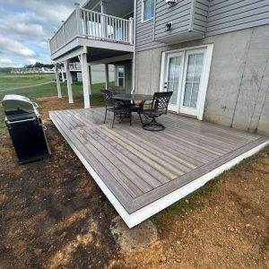 Backyard composite deck in Saddle River NJ